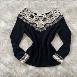 Anthropologie Sleeping on Snow lambswool, angora rabbit hair, cashmere sweater